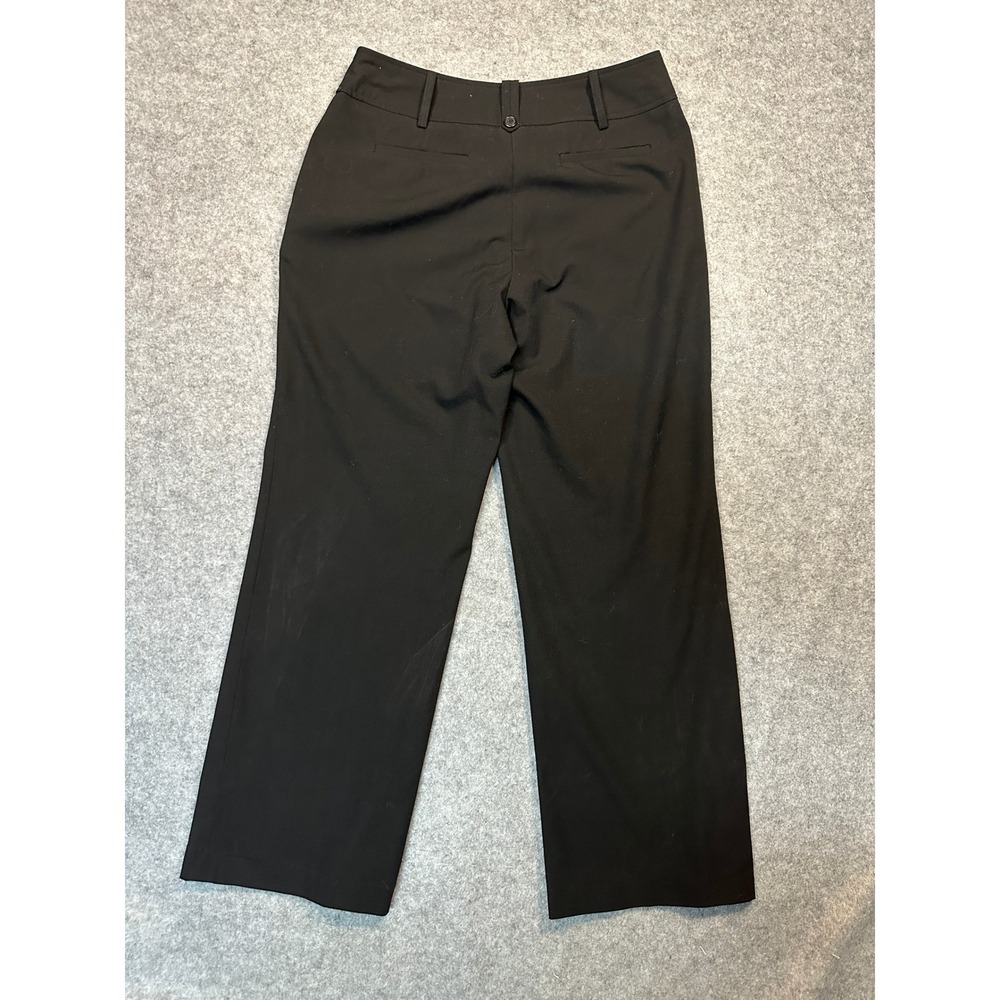 Worthington Average Dress Pants 8 Black Solid Stretch Office Wear